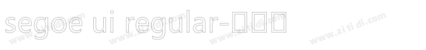 segoe ui regular字体转换